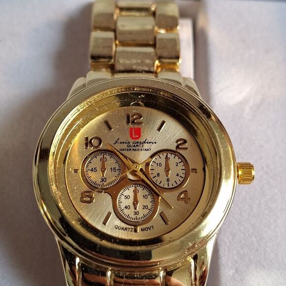Luis Cardini NWT watches his & hers, water resistant, stainless steel (W037) main image 4